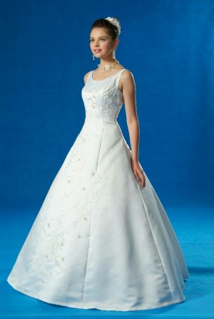 NEW BEADED BLUE EMBROIDERED WEDDING DRESS BRIDAL GOWN SIZE 26 Plus Size