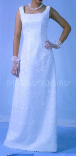 NEW ROMANTIC DELICATE FEMININE SHEATH WEDDING GOWN SIZE 14