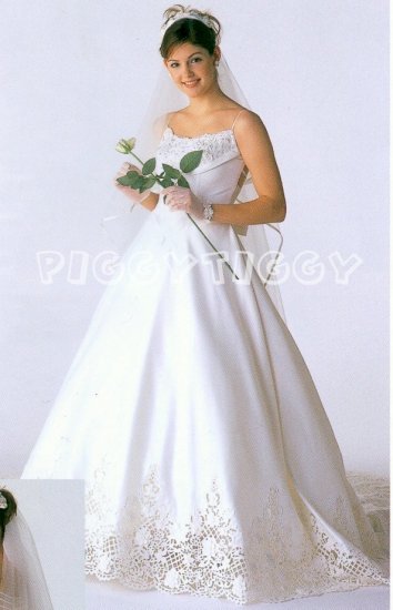 NEW SPECTACULAR SWAROVSKI CRYSTAL AND LACE ACCENTS WEDDING DRESS BRIDAL GOWN SIZE 14