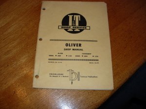 IT Oliver Cockshutt 2050 2150 Shop Manual copyright 1970