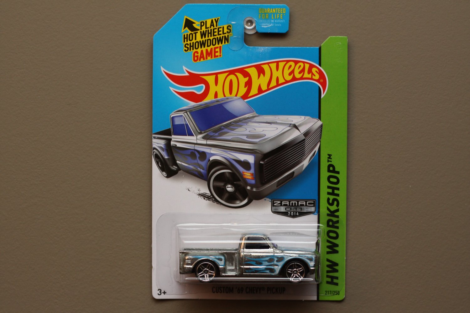 Hot Wheels 2014 HW Workshop Custom '69 Chevy Pickup (ZAMAC silver - Walmart Excl.)