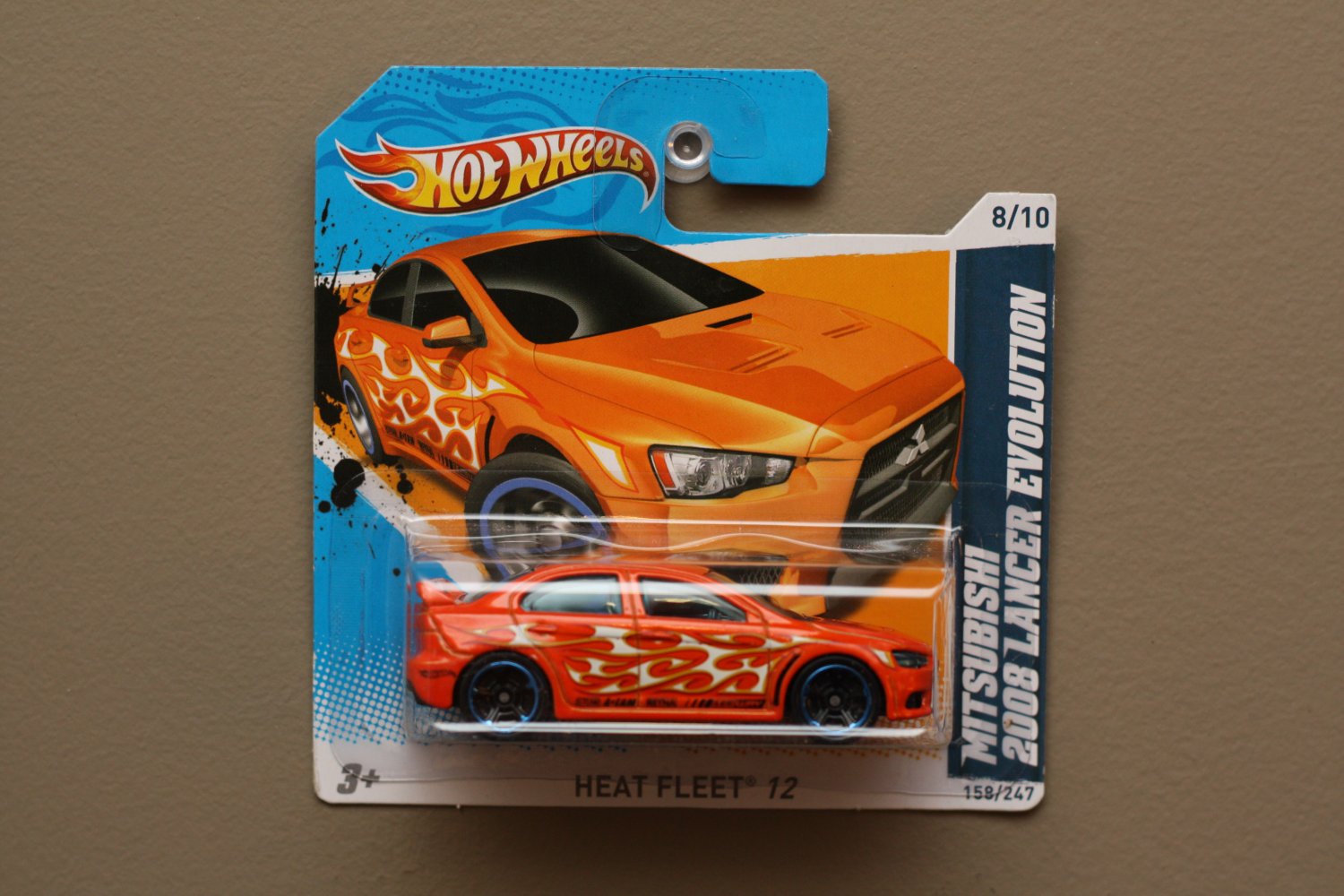 Hot Wheels 2012 Heat Fleet Mitsubishi 2008 Lancer Evolution (orange)