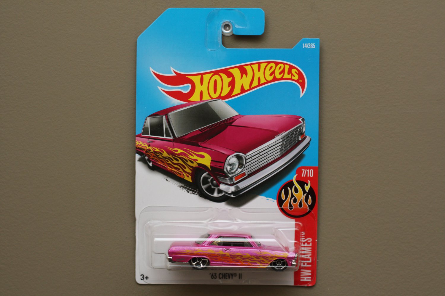 Hot Wheels Hw Flames Chevy Ii Pink