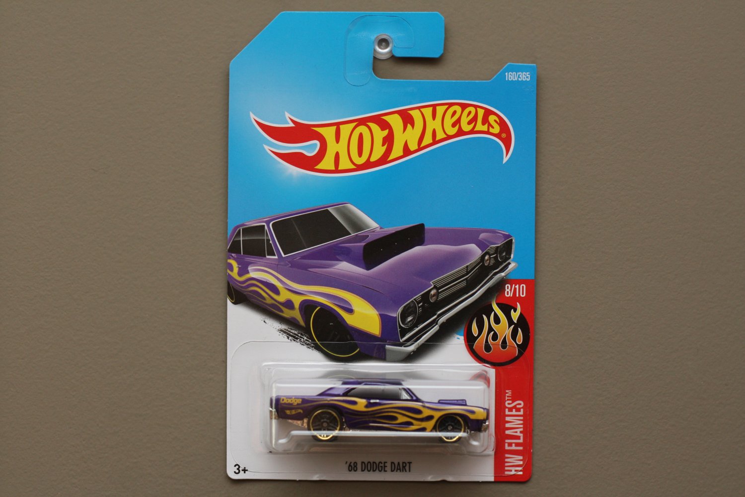 Hot Wheels 2017 Hw Flames 68 Dodge Dart Purple