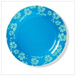 Blue Hawaiian Melamine Plate (36679)