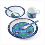Boy's Blue Fish Dinnerware Set (36685)
