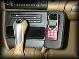 986 Telephone Console Real Leather - Black