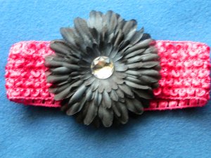 Pink and Black headband