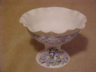 BEAUTIFUL PORCELAIN BLUE & WHITE PEDESTAL CANDY DISH