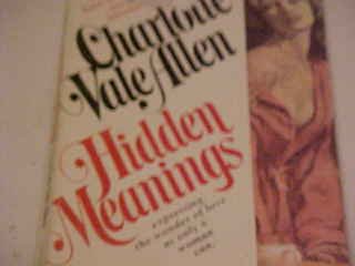 HIDDEN MEANINGS CHARLOTTE VAL ALLEN ROMANCE NOVEL