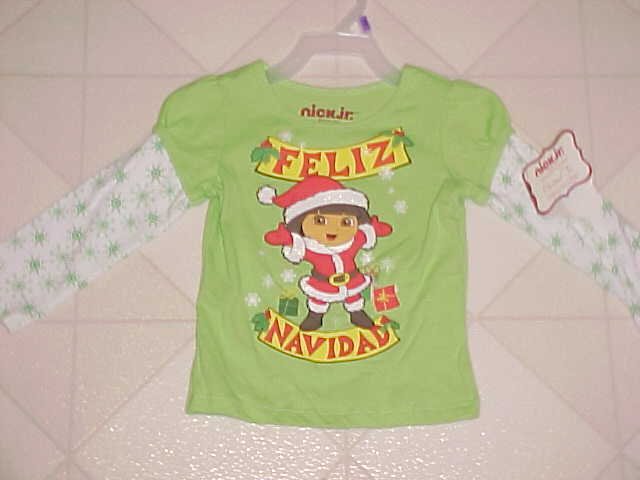 BRAND NEW 12 MO DORA THE EXPLORER CHRISTMAS T-SHIRT