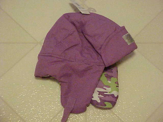NEW FADED GLORY PURPLE GIRLS CHILD TRAPPER WINTER HAT