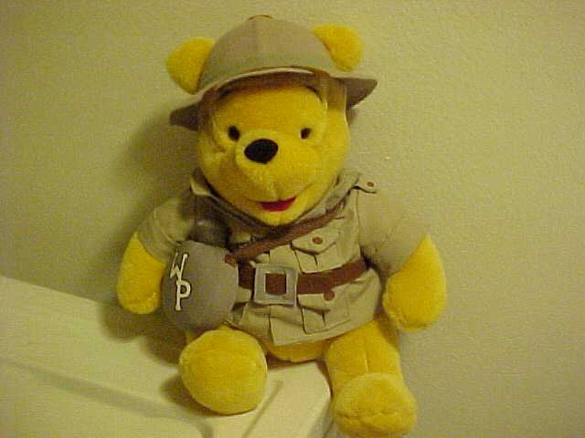 ADORABLE PLUSH WINNIE THE POOH IN SAFARI OUTFIT
