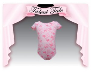 TALENT TALE GIRLS DANCE PRINTED SHORT SLEEVE LEOTARD S(6/6X)