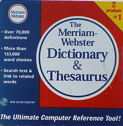 Merriam-Webster Dictionary & Thesaurus - NEW - XP Compatible - FREE Shipping