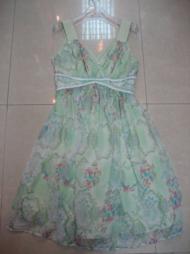 BCBG Silk Summer V-Neck Dress