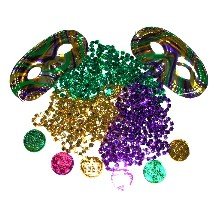 Mardi Gras Theme Party Pack - Mask, Beads & Doubloons