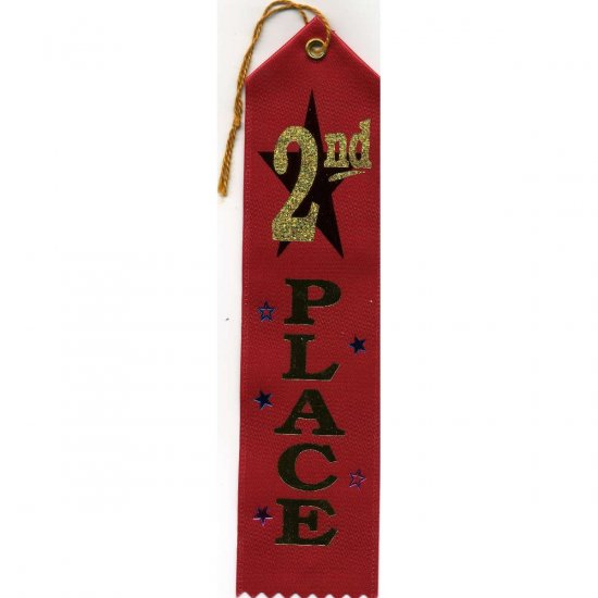 Second Place Printed Award Ribbons