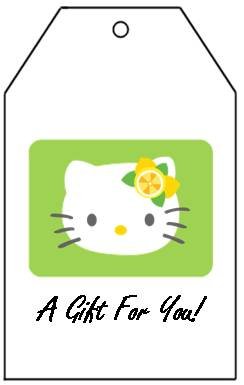 Hello Kitty Gift Tags - Set of 10 w/twine ties