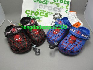 genuine CROCSâ„¢ spider-man 2color boy' shoe sz:6C7-12C13