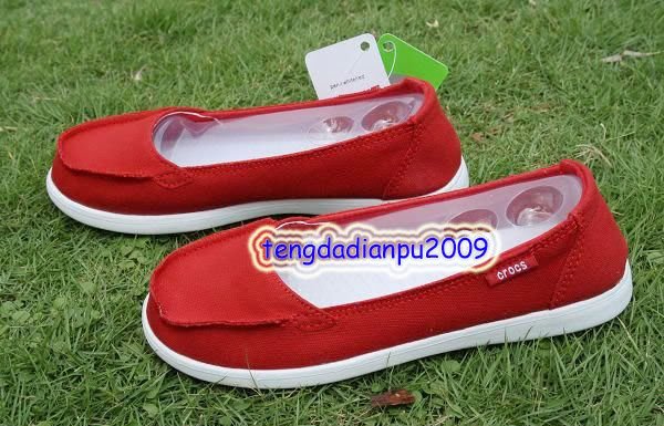 New Crocsâ„¢ Santa Cruz Women' shoes red SZ:W5-W9=EUR35-39