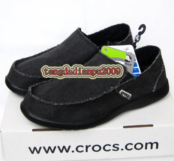 New CROCSâ„¢ santa cruz black men's shoes sz:M7-M11