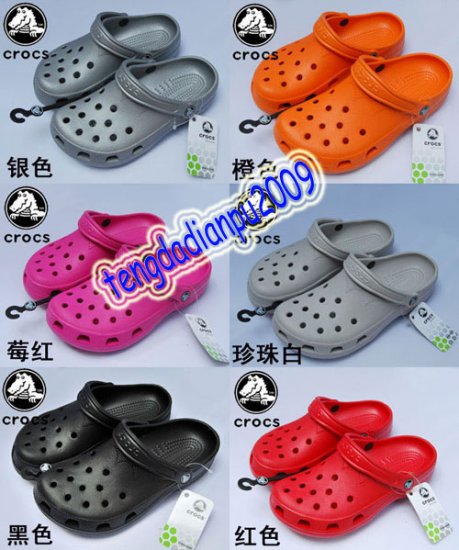 6 colors New CROCSâ„¢ BEACH CLOGS sandal shoes sz;XS-XL