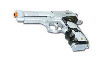 AK757 - Silver and Black 9mm Airsoft Beretta