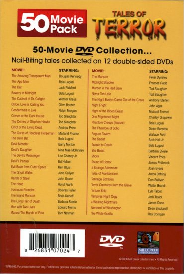 50 Movie Pack Tales of Terror