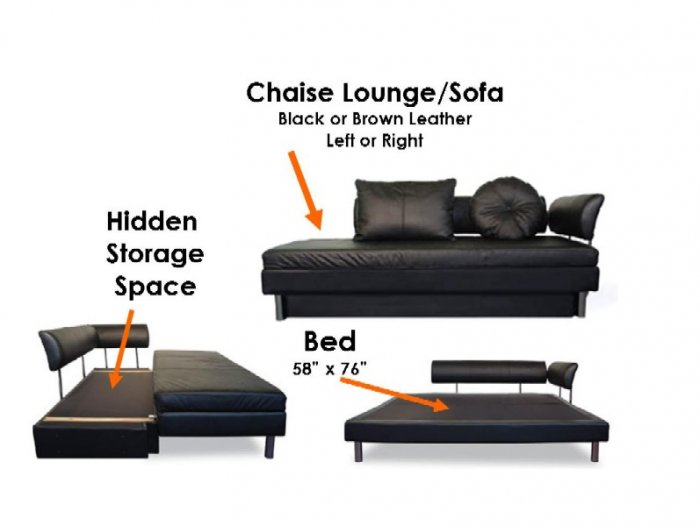 NUBO LEATHER SOFA BED