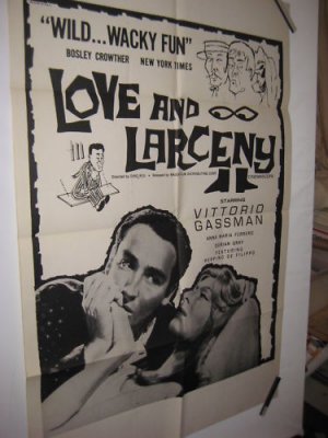 Love & Larceny 1 sht Movie Poster Love and Larceny 1963