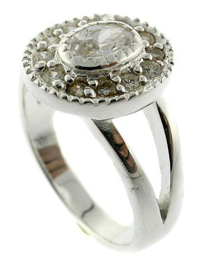 WONDERFUL CREATED DIAMOND Sterling 925 Silver RING