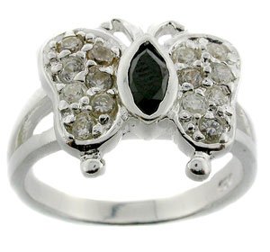 WONDERFUL CREATED DIAMOND 925 STERLING SILVER RING