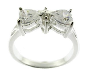 WONDERFUL CREATED DIAMOND STERLING 925 SILVER RING