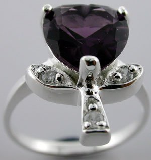 GRACEFUL created Amethyst 925 Silver Ring