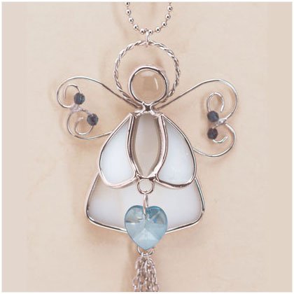 Beautiful Stained Glass Angel Suncatcher