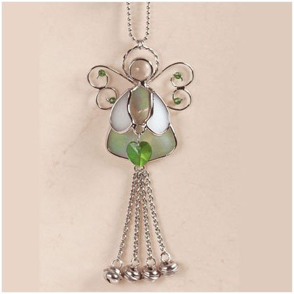 Lovely Stained Glass Angel Suncatcher NEW