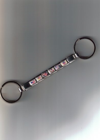 Patriotic Italian Charms Keychain NEW