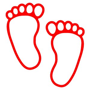FOOTPRINTS ZIPE'SNAP DIE FOR ZIPE'MATE AND SIZZIX