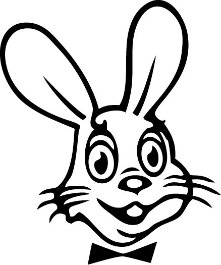 Bunny Rabbit Custom Vinyl Sticker Decal, Car Decal, Bumper Sticker, Laptop Decal, Window Sticker