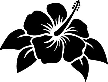 Hibiscus Custom Made Vinyl Sticker Decal, Car Decal, Bumper Sticker, Laptop Decal, Window Sticker