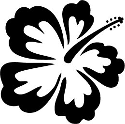Hibiscus Custom Vinyl Sticker Decal 002, Car Decal, Bumper Sticker, Laptop Decal, Window Sticker