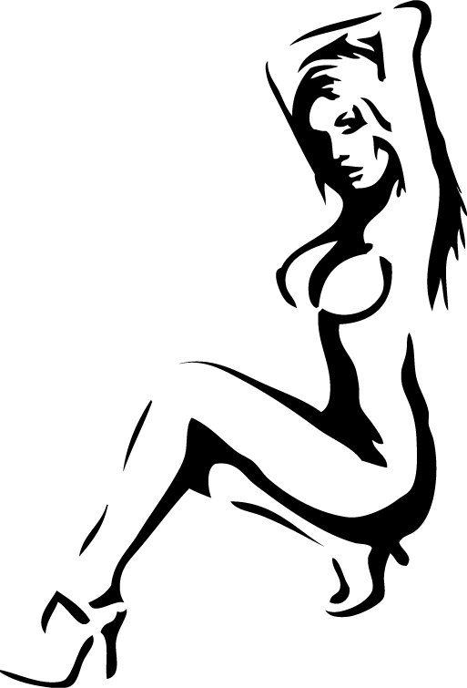 Sexy Girl Custom Vinyl Sticker Decal 002, Car Decal, Bumper Sticker, Laptop Decal, Window Sticker