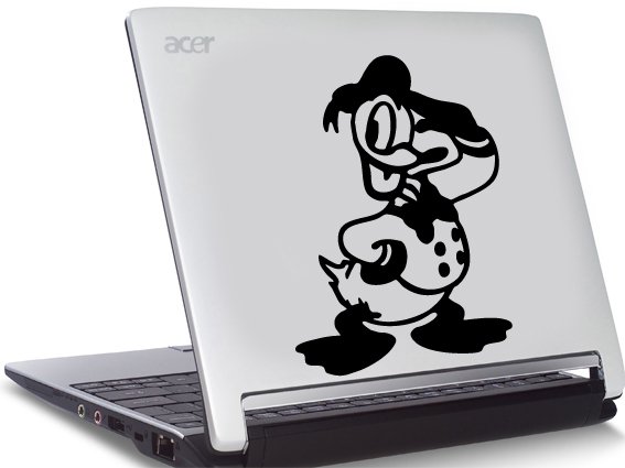 Donald Duck Custom Made Vinyl Sticker Decal, Car Decal, Bumper Sticker, Laptop Decal, Window Sticker
