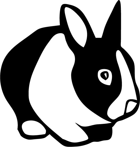 Rabbit Vinyl Sticker Decal, Car Decal, Bumper Sticker, Laptop Decal, Window Sticker