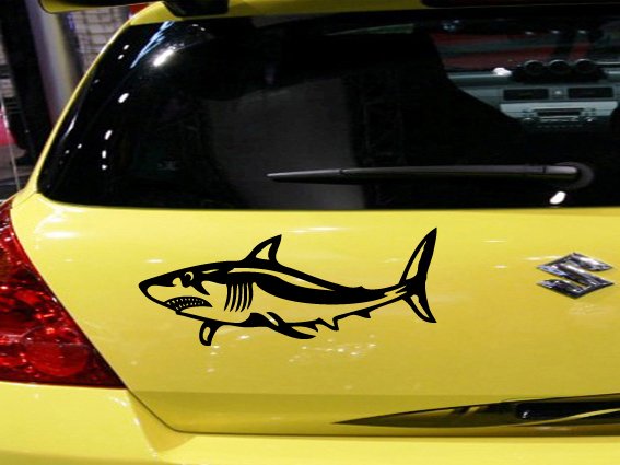 Shark Custom Vinyl Sticker Decal 003, Car Decal, Bumper Sticker, Laptop Decal, Window Sticker