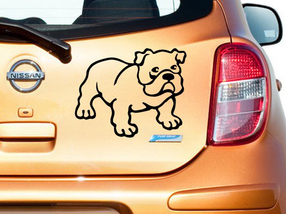 Bulldog Custom Made Vinyl Sticker Decal, Car Decal, Bumper Sticker, Laptop Decal, Window Sticker