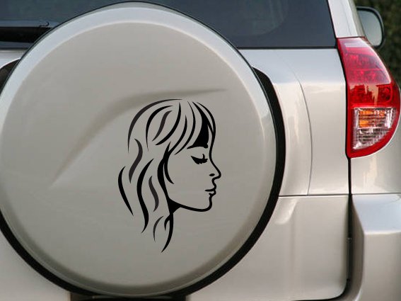 Girl Face Custom Made Vinyl Sticker Decal, Car Decal, Bumper Sticker, Laptop Decal, Window Sticker