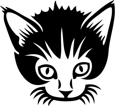 Cute Cat Vinyl Sticker Decal 003, Car Decal, Bumper Sticker, Laptop Decal, Window Sticker