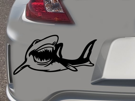 Shark Custom Made Vinyl Sticker Decal, Car Decal, Bumper Sticker, Laptop Decal, Window Sticker